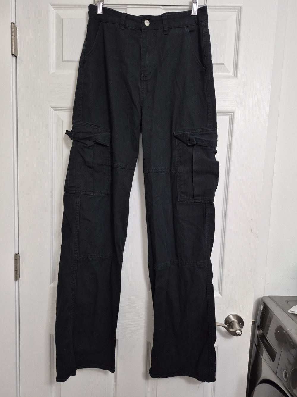 SHEIN Black Cargo Pants with Utility Pockets